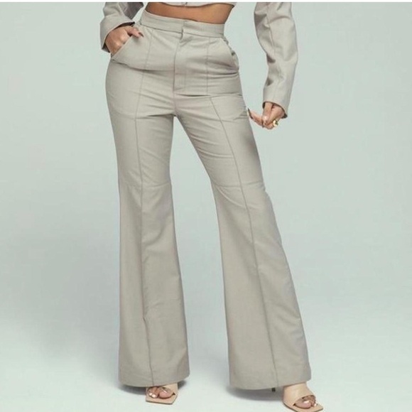 Mistress Rock NWT Mix It Up  Stone Tailored Wide Leg Trousers. S - Picture 1 of 15
